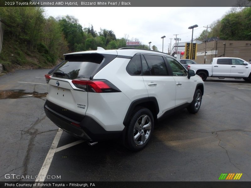 Blizzard White Pearl / Black 2019 Toyota RAV4 Limited AWD Hybrid