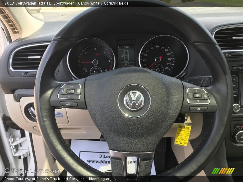 Candy White / Cornsilk Beige 2013 Volkswagen Jetta TDI SportWagen