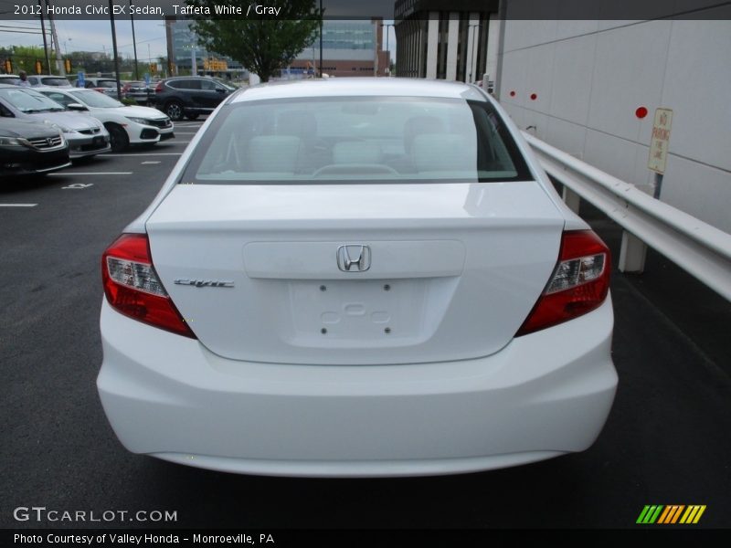 Taffeta White / Gray 2012 Honda Civic EX Sedan