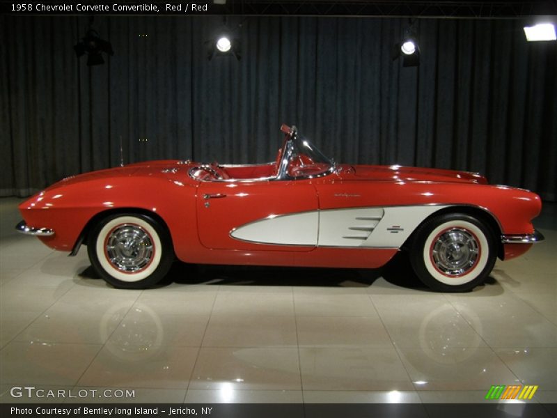 Red / Red 1958 Chevrolet Corvette Convertible