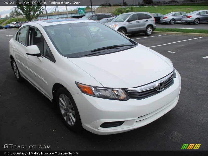 Taffeta White / Gray 2012 Honda Civic EX Sedan