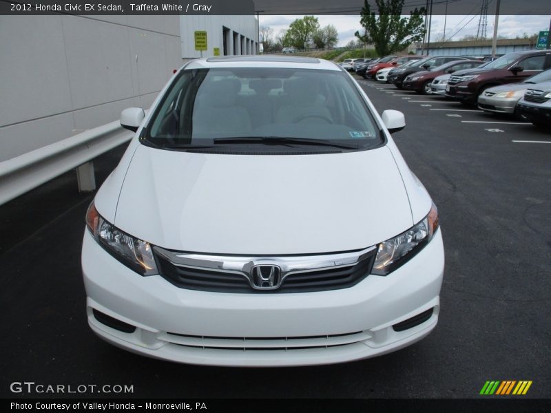 Taffeta White / Gray 2012 Honda Civic EX Sedan