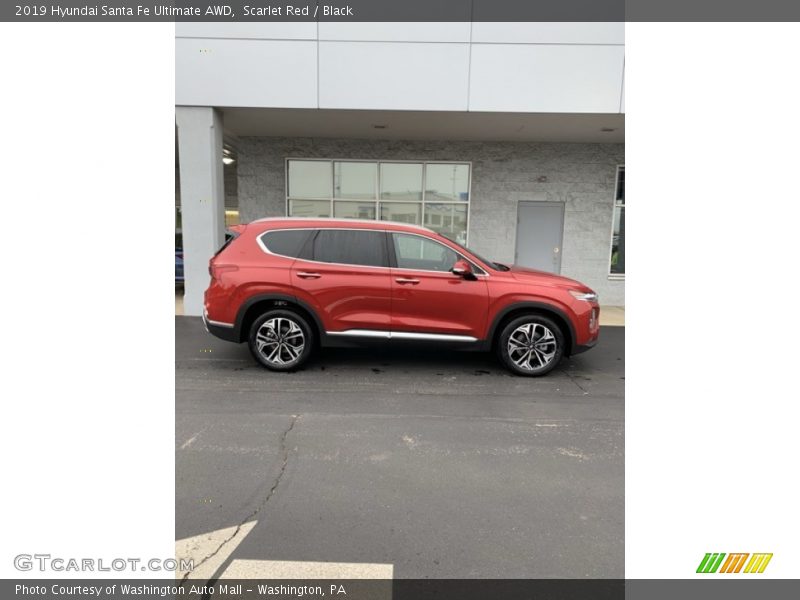 Scarlet Red / Black 2019 Hyundai Santa Fe Ultimate AWD
