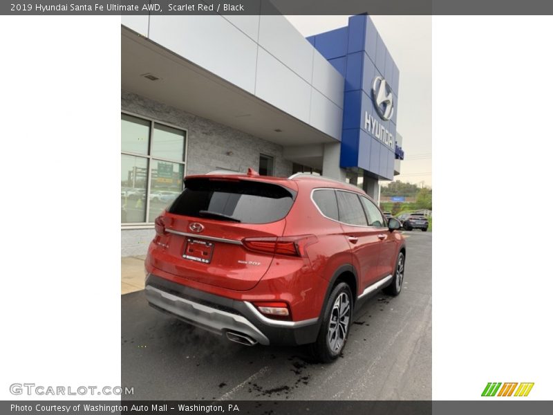 Scarlet Red / Black 2019 Hyundai Santa Fe Ultimate AWD