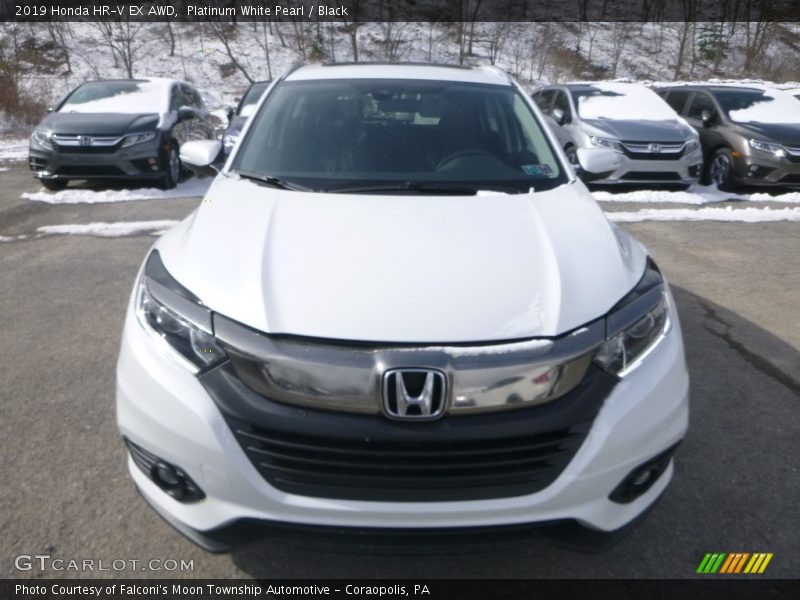 Platinum White Pearl / Black 2019 Honda HR-V EX AWD