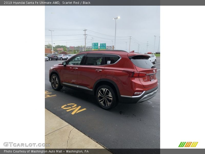 Scarlet Red / Black 2019 Hyundai Santa Fe Ultimate AWD