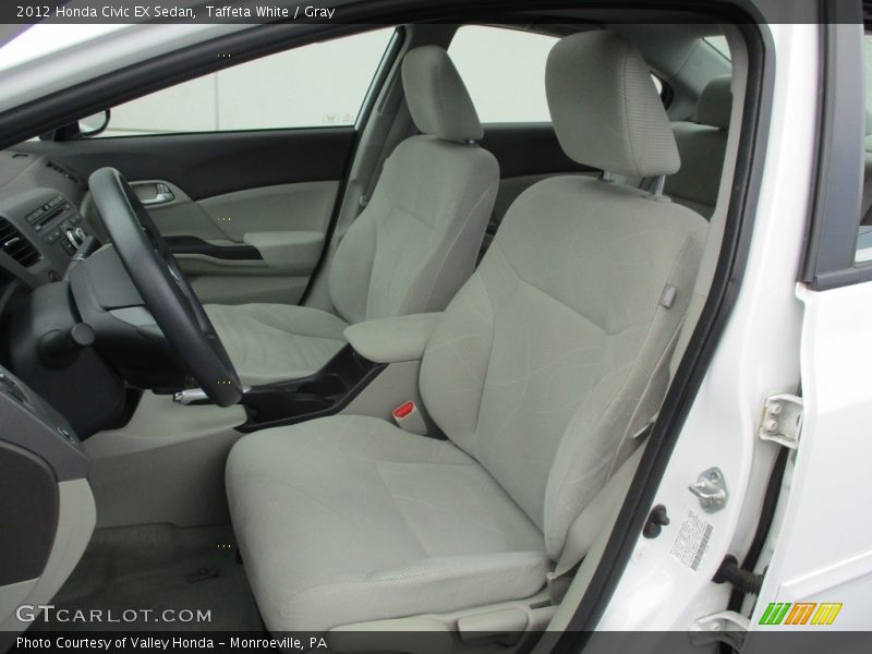Taffeta White / Gray 2012 Honda Civic EX Sedan