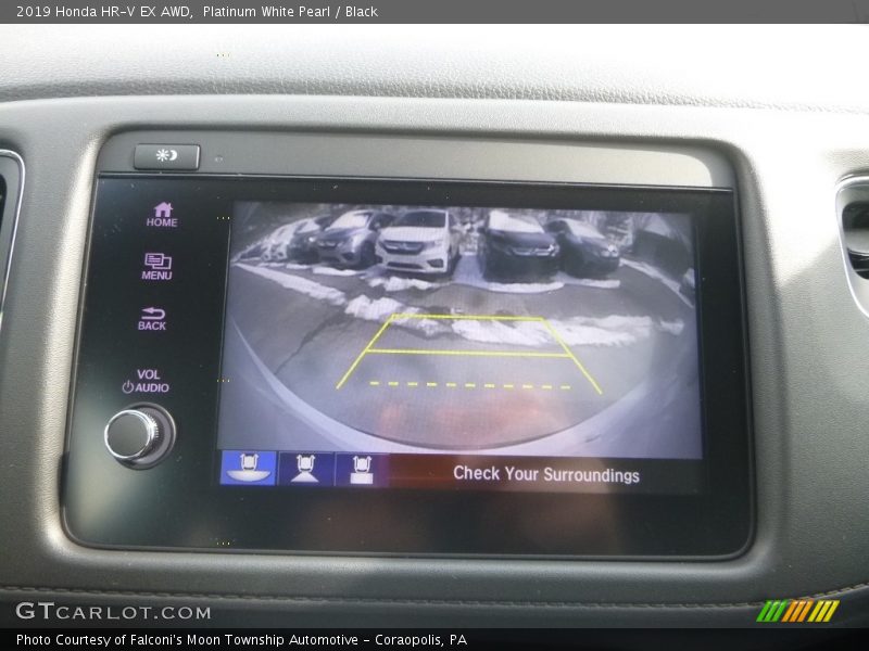 Platinum White Pearl / Black 2019 Honda HR-V EX AWD