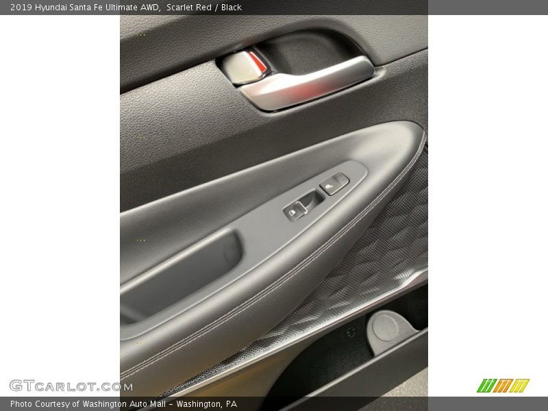 Scarlet Red / Black 2019 Hyundai Santa Fe Ultimate AWD