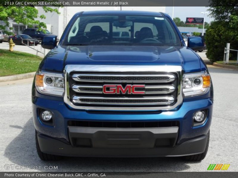 Blue Emerald Metallic / Jet Black 2019 GMC Canyon SLE Extended Cab