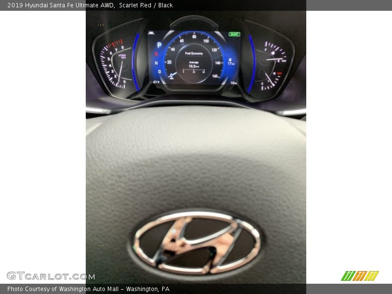 Scarlet Red / Black 2019 Hyundai Santa Fe Ultimate AWD