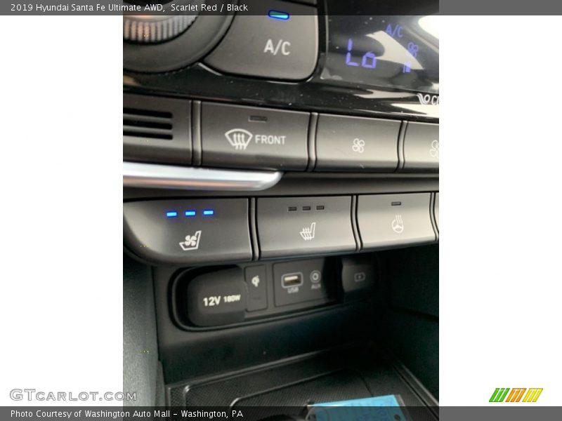 Scarlet Red / Black 2019 Hyundai Santa Fe Ultimate AWD