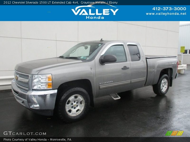Graystone Metallic / Ebony 2012 Chevrolet Silverado 1500 LT Extended Cab 4x4