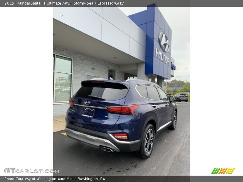 Stormy Sea / Espresso/Gray 2019 Hyundai Santa Fe Ultimate AWD