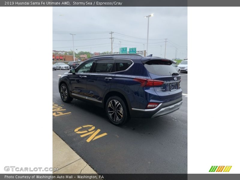 Stormy Sea / Espresso/Gray 2019 Hyundai Santa Fe Ultimate AWD