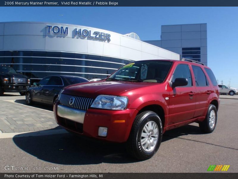 Vivid Red Metallic / Pebble Beige 2006 Mercury Mariner Premier