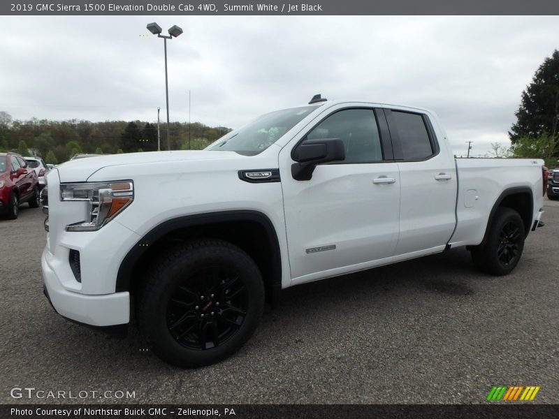 Summit White / Jet Black 2019 GMC Sierra 1500 Elevation Double Cab 4WD