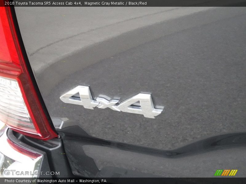 Magnetic Gray Metallic / Black/Red 2018 Toyota Tacoma SR5 Access Cab 4x4