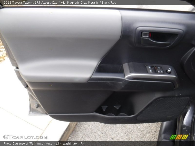Magnetic Gray Metallic / Black/Red 2018 Toyota Tacoma SR5 Access Cab 4x4
