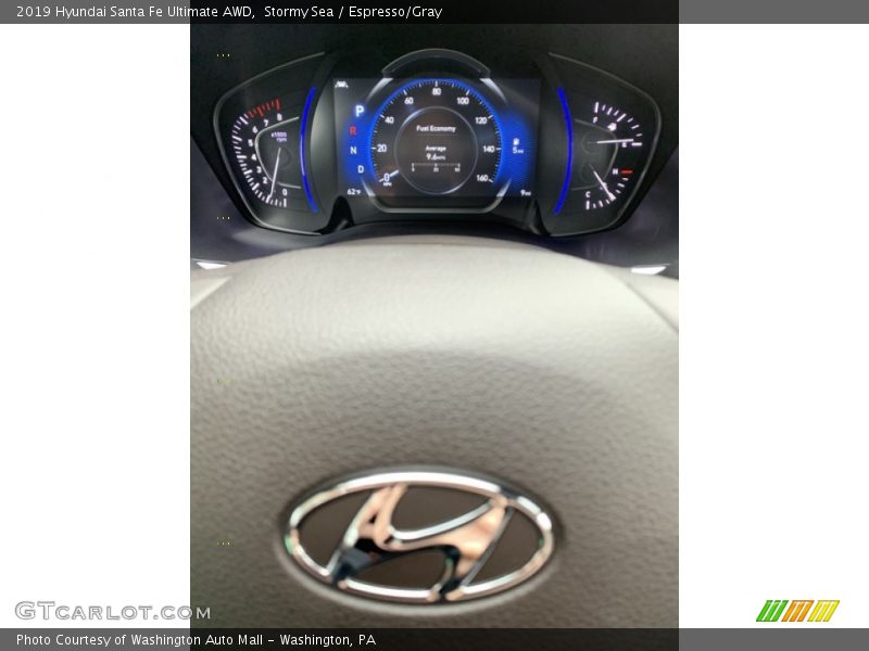 Stormy Sea / Espresso/Gray 2019 Hyundai Santa Fe Ultimate AWD