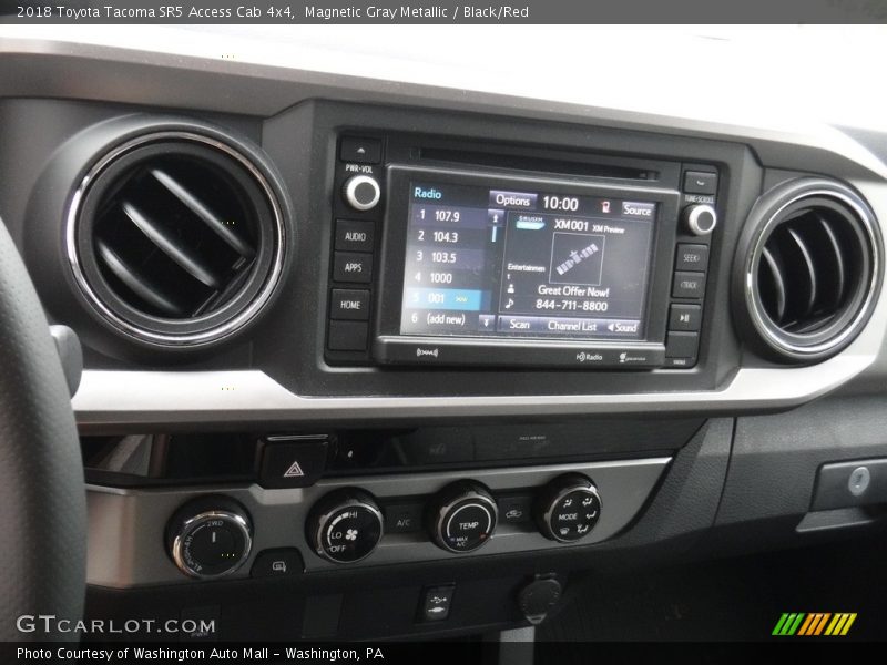Magnetic Gray Metallic / Black/Red 2018 Toyota Tacoma SR5 Access Cab 4x4