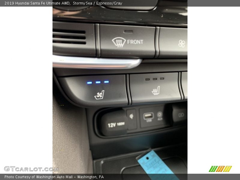 Stormy Sea / Espresso/Gray 2019 Hyundai Santa Fe Ultimate AWD