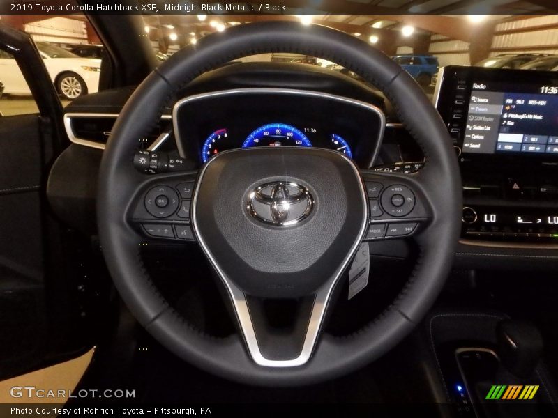 Midnight Black Metallic / Black 2019 Toyota Corolla Hatchback XSE