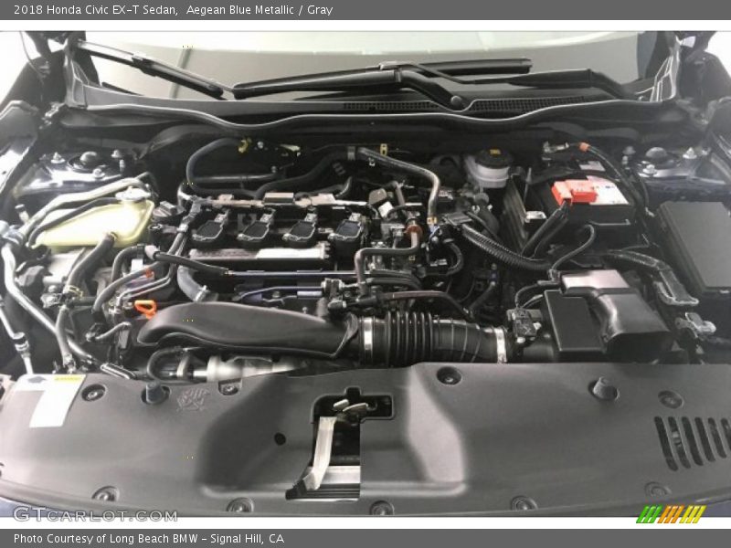 Aegean Blue Metallic / Gray 2018 Honda Civic EX-T Sedan