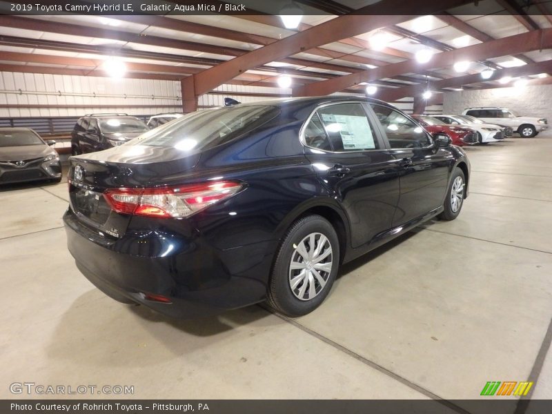 Galactic Aqua Mica / Black 2019 Toyota Camry Hybrid LE