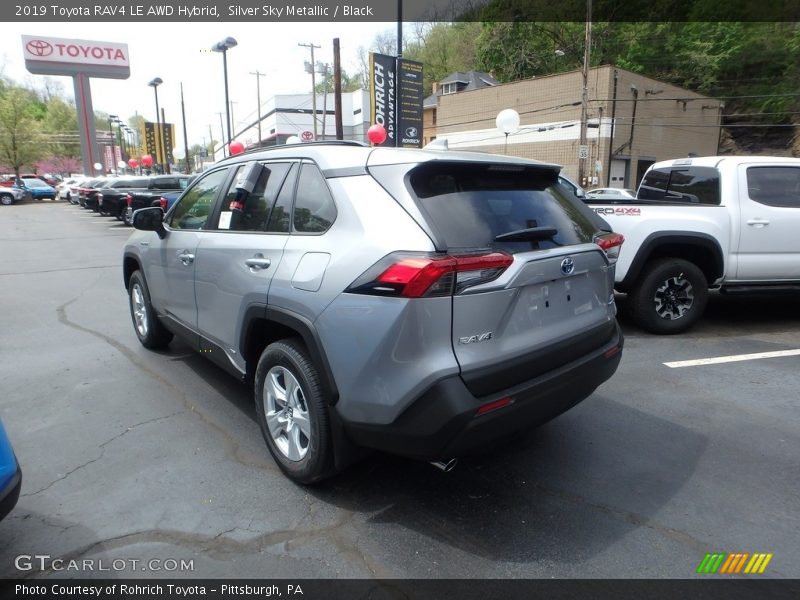 Silver Sky Metallic / Black 2019 Toyota RAV4 LE AWD Hybrid