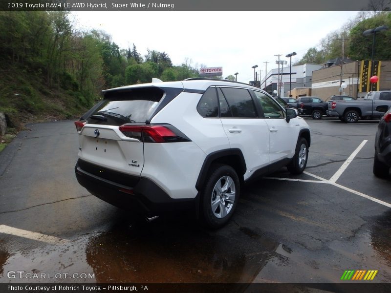 Super White / Nutmeg 2019 Toyota RAV4 LE AWD Hybrid