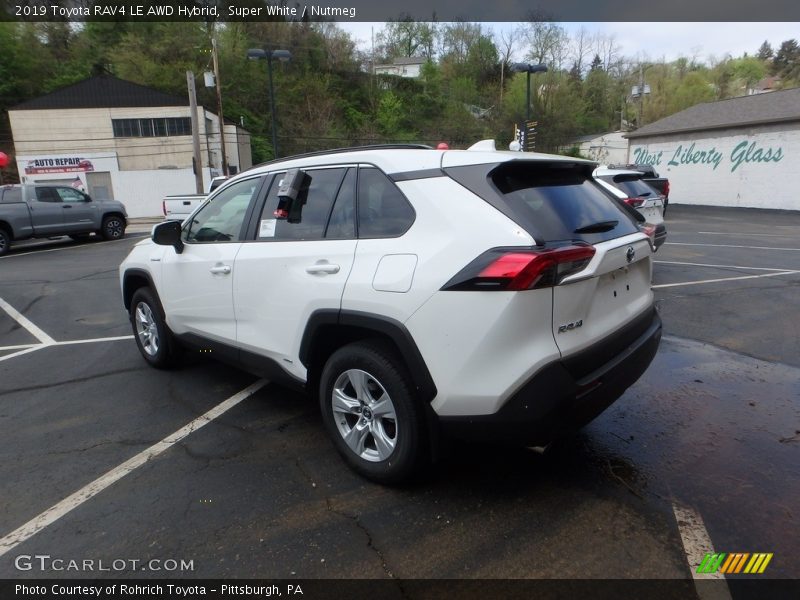 Super White / Nutmeg 2019 Toyota RAV4 LE AWD Hybrid