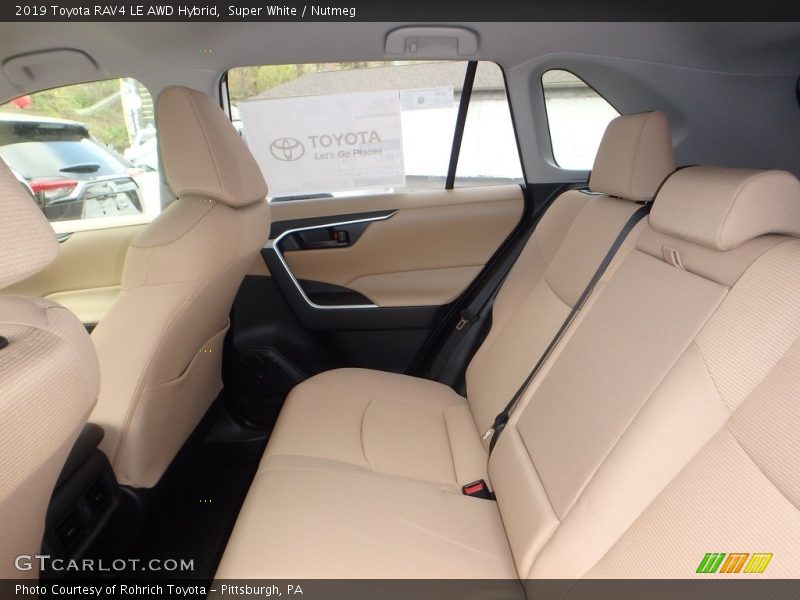 Rear Seat of 2019 RAV4 LE AWD Hybrid