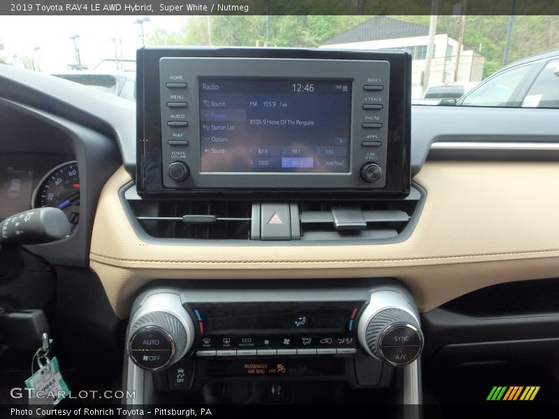 Controls of 2019 RAV4 LE AWD Hybrid