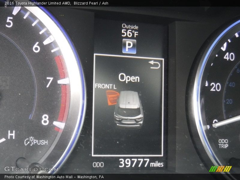 Blizzard Pearl / Ash 2016 Toyota Highlander Limited AWD
