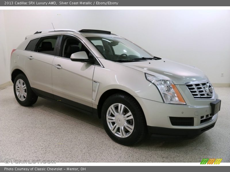 Silver Coast Metallic / Ebony/Ebony 2013 Cadillac SRX Luxury AWD
