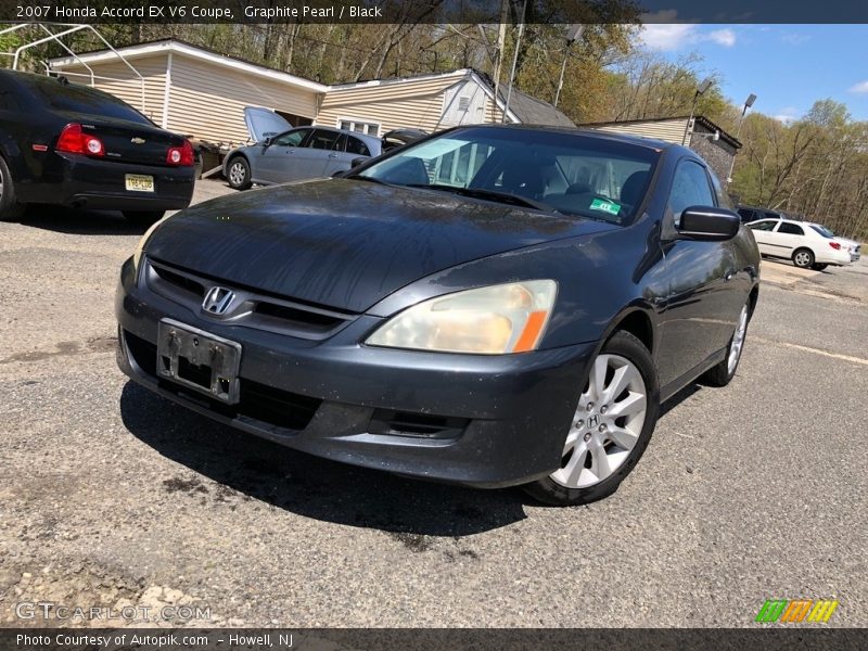 Graphite Pearl / Black 2007 Honda Accord EX V6 Coupe