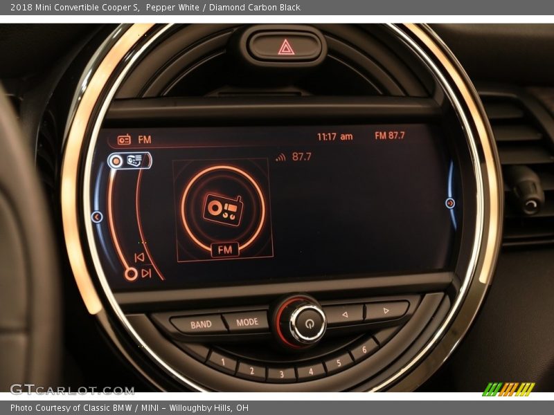 Controls of 2018 Convertible Cooper S