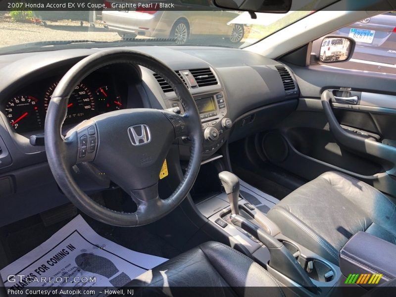 Graphite Pearl / Black 2007 Honda Accord EX V6 Coupe