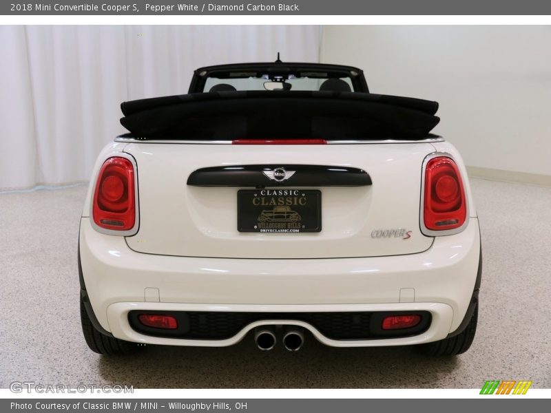Pepper White / Diamond Carbon Black 2018 Mini Convertible Cooper S