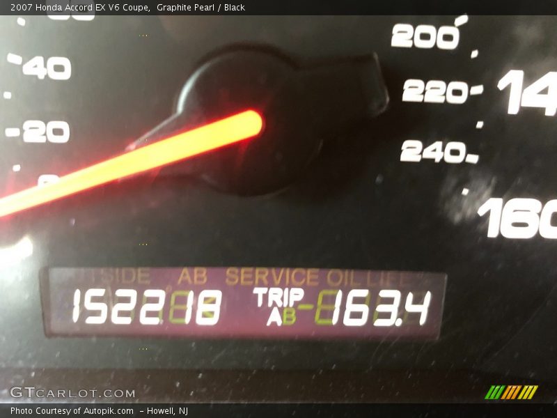 Graphite Pearl / Black 2007 Honda Accord EX V6 Coupe