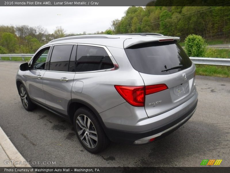 Lunar Silver Metallic / Gray 2016 Honda Pilot Elite AWD