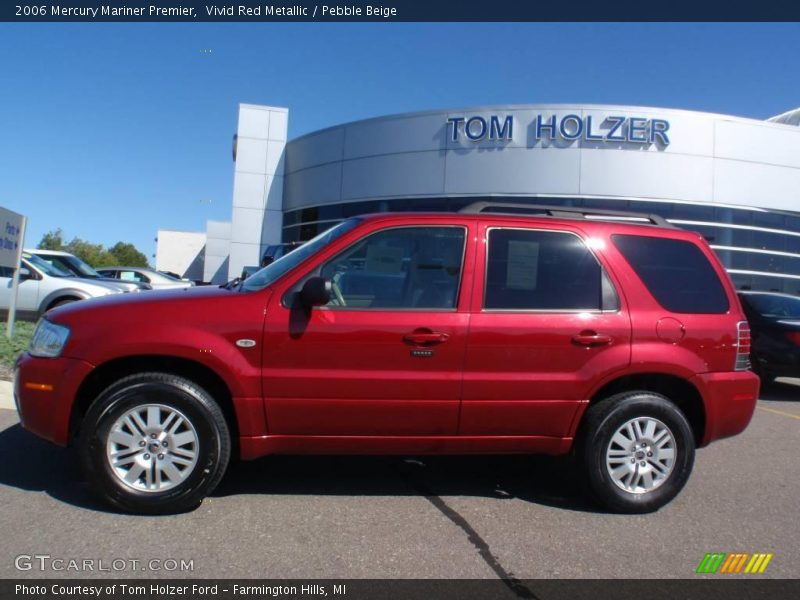Vivid Red Metallic / Pebble Beige 2006 Mercury Mariner Premier