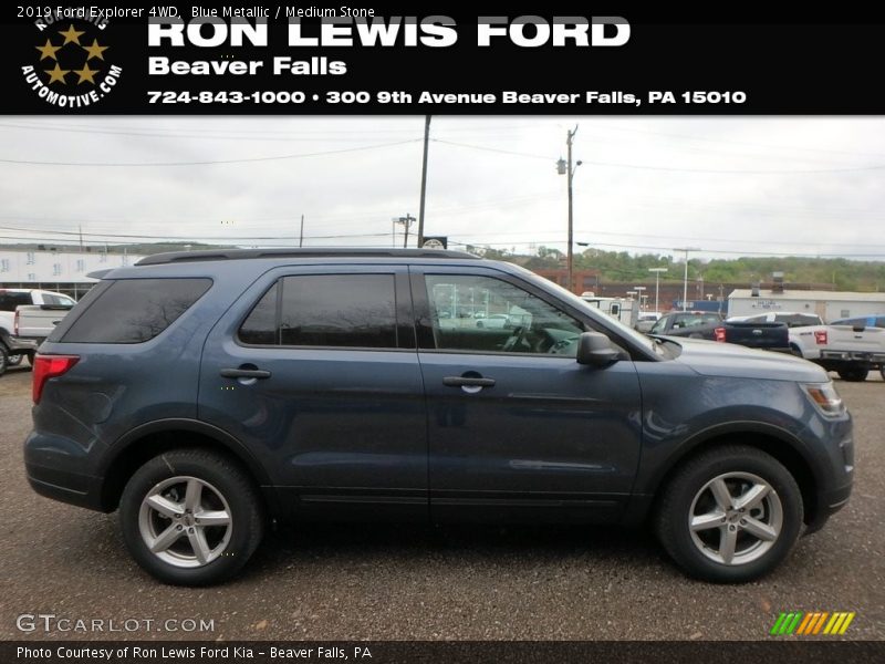 Blue Metallic / Medium Stone 2019 Ford Explorer 4WD