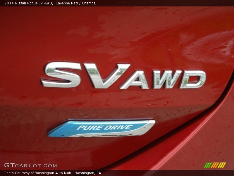 Cayenne Red / Charcoal 2014 Nissan Rogue SV AWD