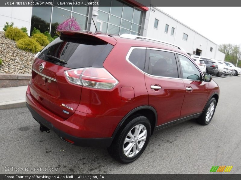 Cayenne Red / Charcoal 2014 Nissan Rogue SV AWD