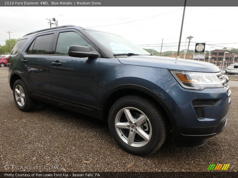 Blue Metallic / Medium Stone 2019 Ford Explorer 4WD