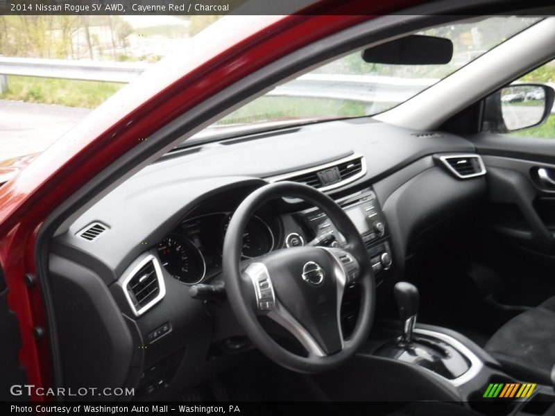 Cayenne Red / Charcoal 2014 Nissan Rogue SV AWD