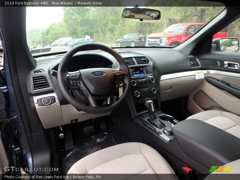Blue Metallic / Medium Stone 2019 Ford Explorer 4WD