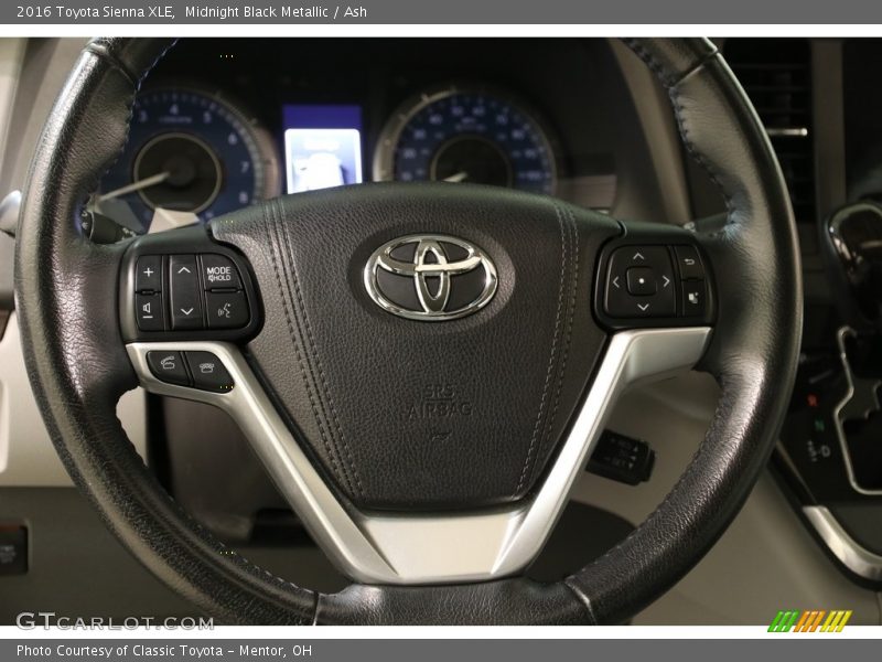 Midnight Black Metallic / Ash 2016 Toyota Sienna XLE